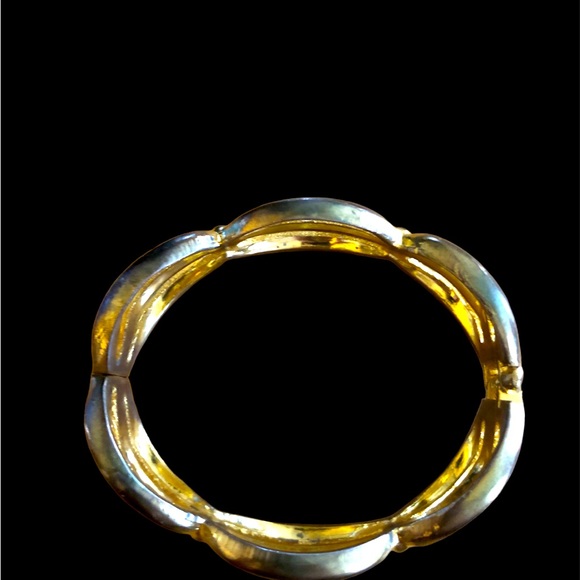 Gold Tone Disco Clasp Buckle‎ Design Bracelet Retro - Picture 4 of 4